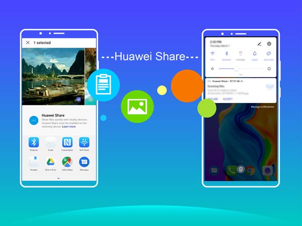  انتقال با سرعت بالای فایل با سرویس Huawei Share در EMUI 10.1