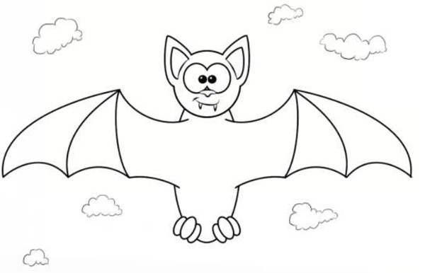 نقاشی خفاش برای رنگ آمیزی