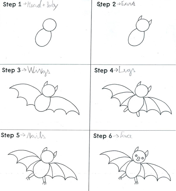 نقاشی خفاش کودکانه؛ طرح‌های جالب خفاش کارتونی برای رنگ آمیزی