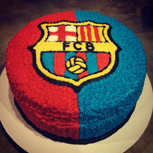 کیک تولد بارسلونا با خامه
