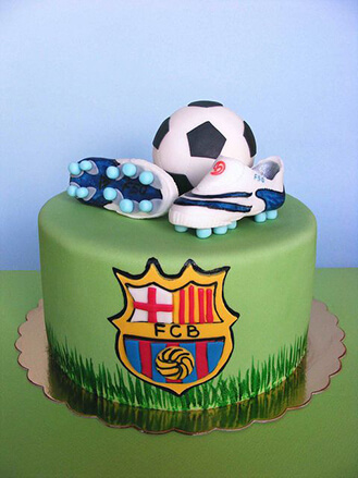 کیک فوتبالی تیم بارسلونا