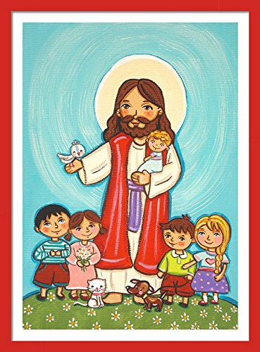 نقاشی درباره حضرت عیسی و کودکان
