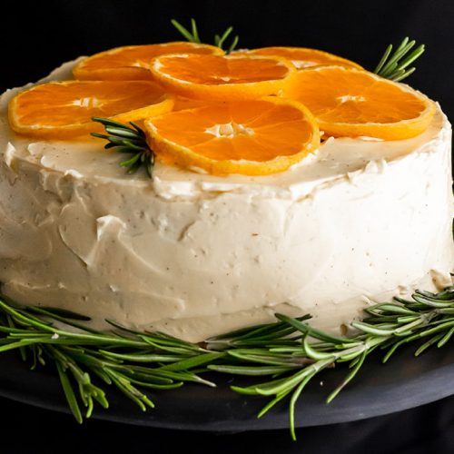 تزیین کیک با پرتقال تازه