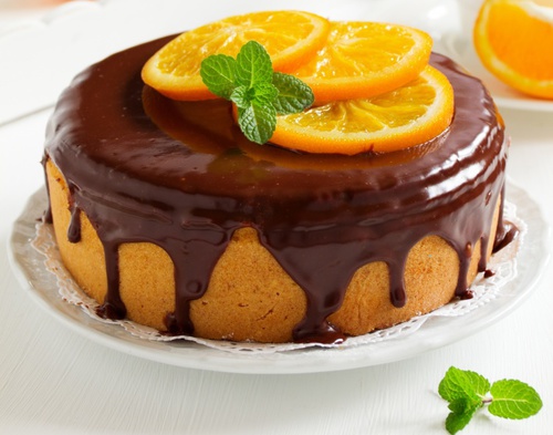 تزیین کیک با پرتقال بدون خامه