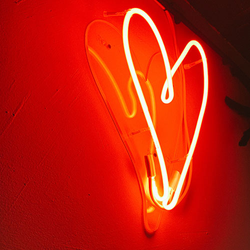 قلب عاشقانه فانتزی قرمز