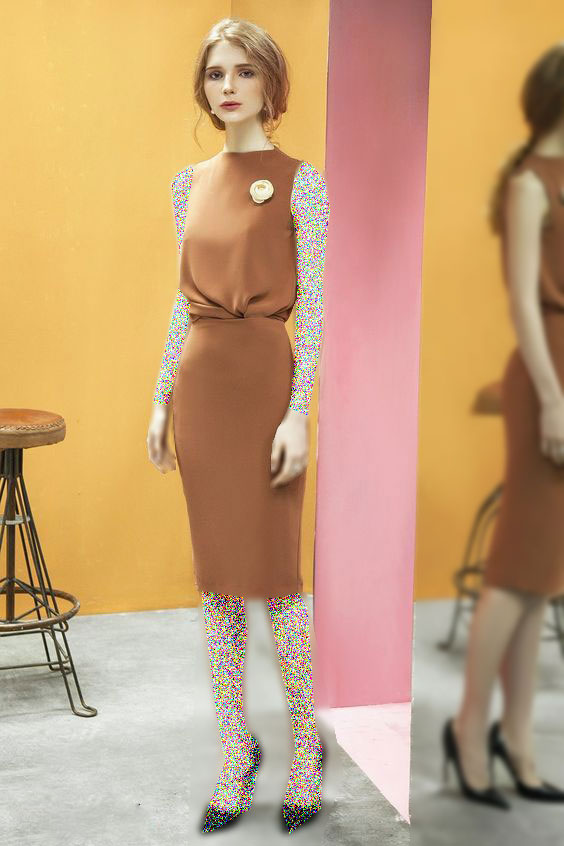 مدل لباس مجلسی قهوه‌ ای روشن ساده و شیک