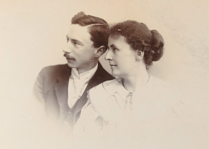 برتراند راسل و همسرش