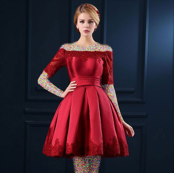 مدل لباس مجلسی قرمز پرنسسی