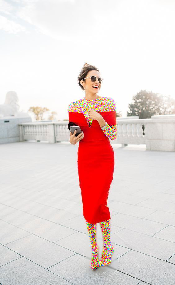مدل لباس مجلسی قرمز شیک