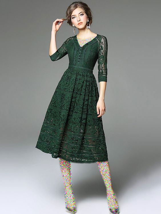 مدل لباس مجلسی سبز پر رنگ کوتاه