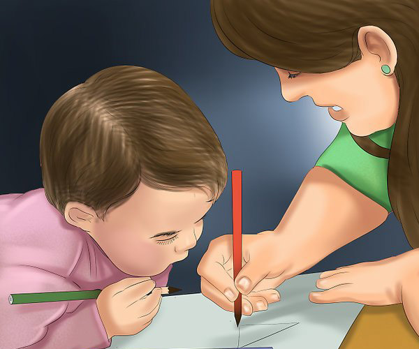 نقاشی کودکانه ساده، یک سالگی