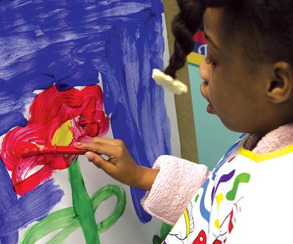 نقاشی کودکانه گل