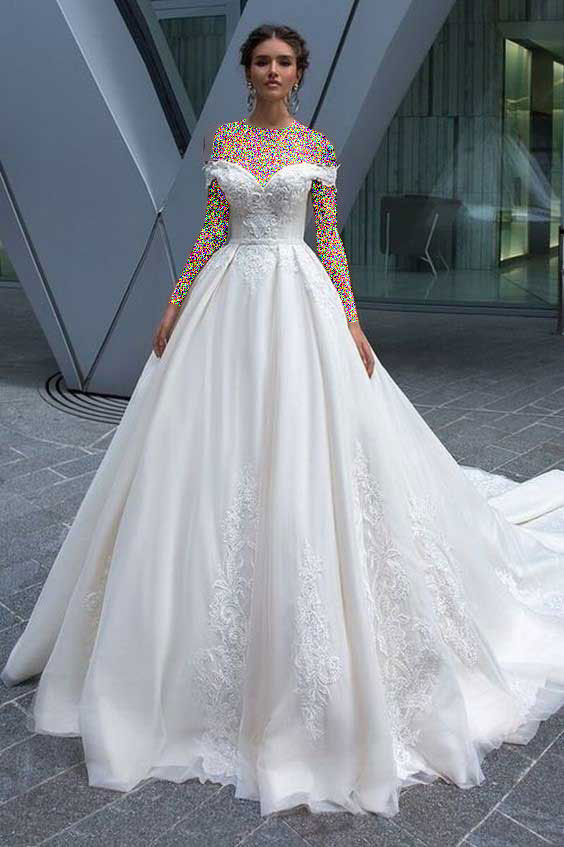لباس عروس دکلته پرنسسی