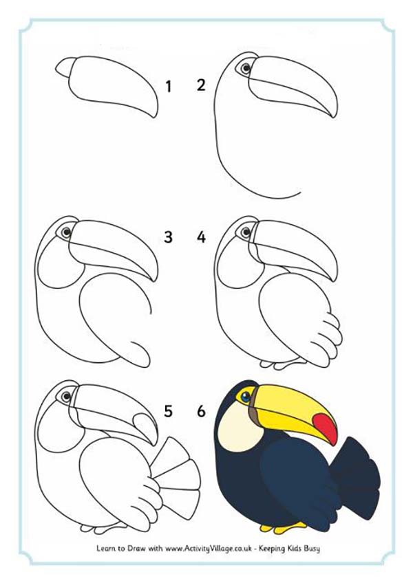 آموزش نقاشی پرندگان به کودک