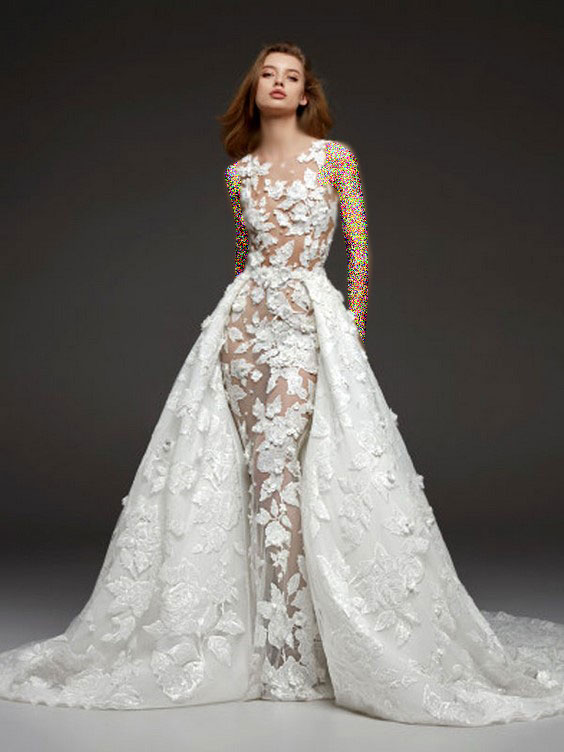 لباس عروس آستین حلقه‌ای 2019