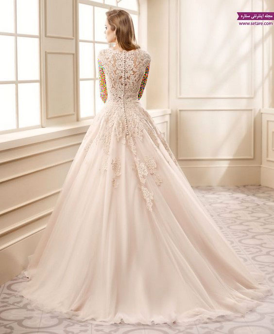 جالب ترین لباس عروس - لباس عروس سفید - مدل لباس عروس - لباس عروس پشت بسته - لباس عروس پشت بسته