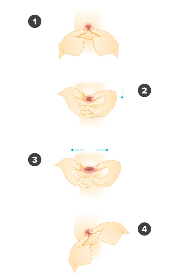 تکنیک هافمن برای زنان با نوک سینه کوچک