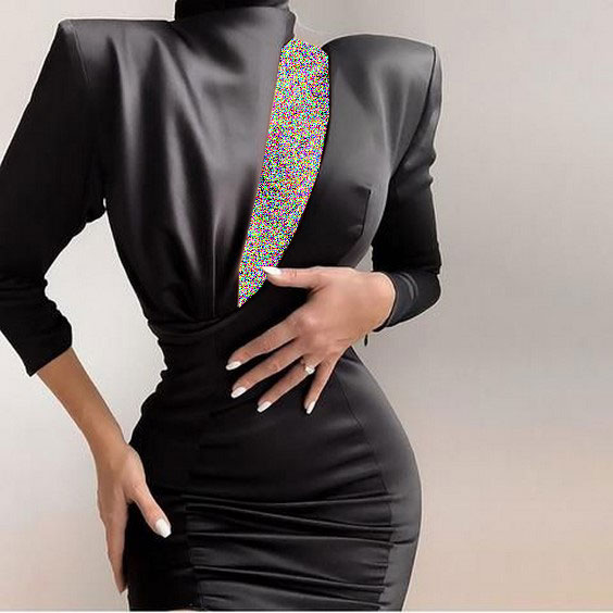 مدل لباس مجلسی جدید 2020، لباس مجلسی ساتن مشکی