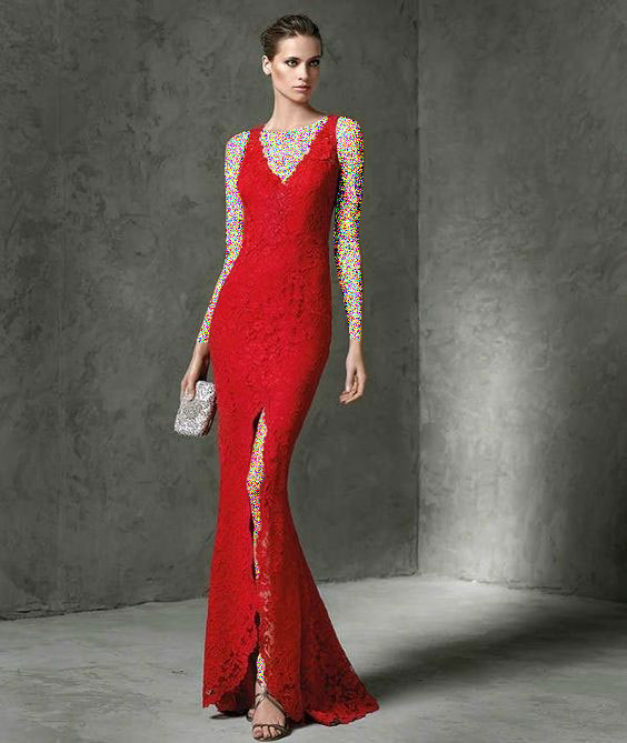 مدل‌ لباس مجلسی بلند گیپور