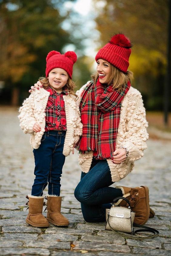مدل لباس زمستانی ست مادر و دختر