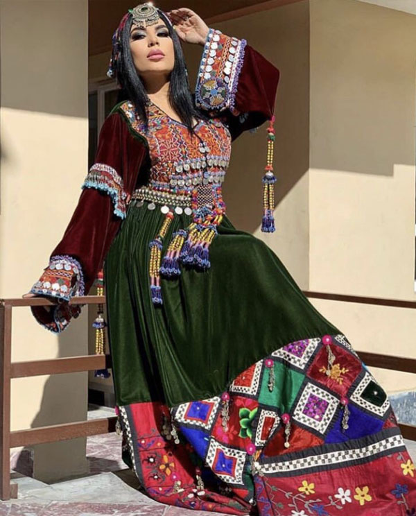 لباس افغانی زنانه مجلسی