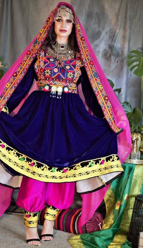 لباس افغانی دخترانه جدید
