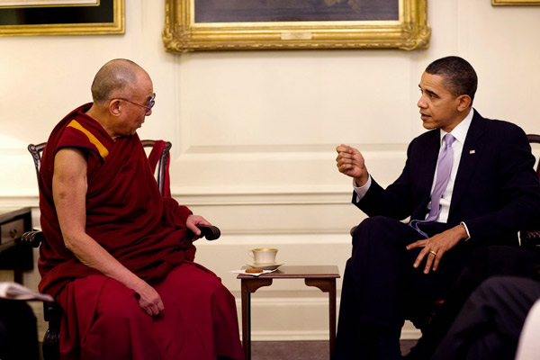ملاقات دالایی لاما و باراک اوباما
