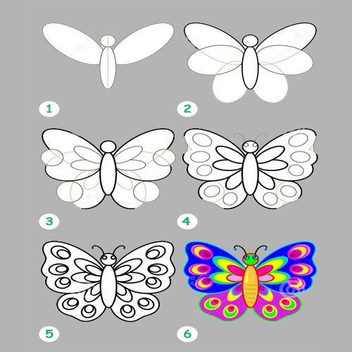 آموزش کشیدن نقاشی پروانه