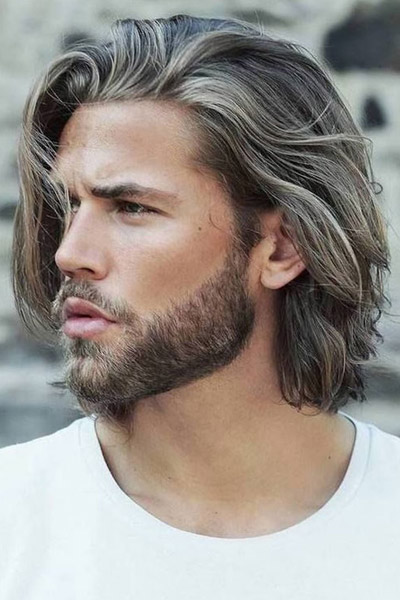 مدل موی مردانه بلند برای موهای لخت
