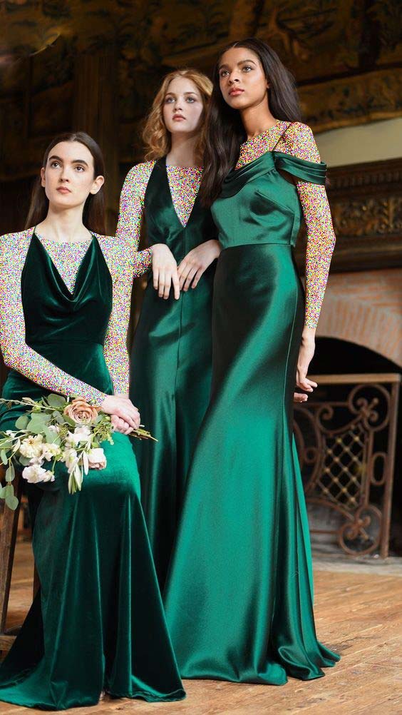 مدل لباس ساقدوش عروس سبز