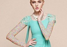 لباس مجلسی فیروزه ای ؛ ۳۰ مدل زیبا و روش ست کردن رنگ فیروزه ای