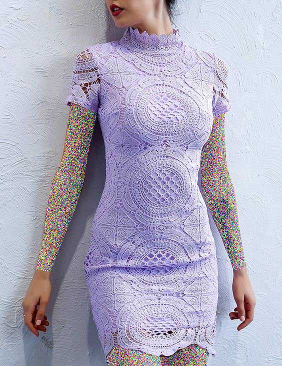 مدل لباس مجلسی گیپور یاسی