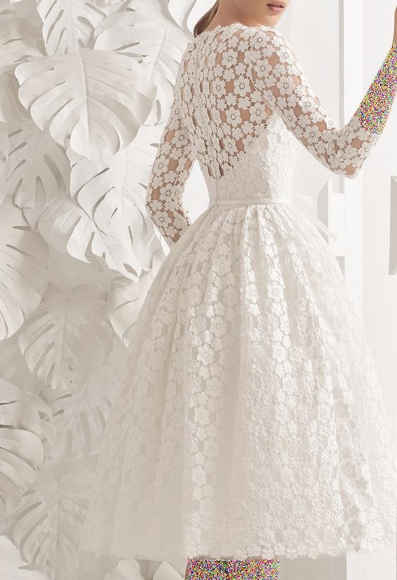 مدل لباس مجلسی گیپور سفید