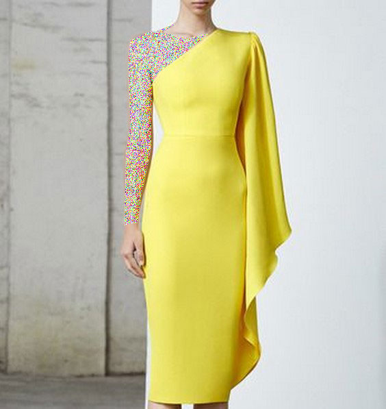مدل لباس رومی زرد