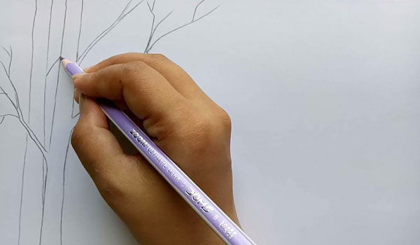 نقاشی منظره با مداد رنگی برای بزرگسالان