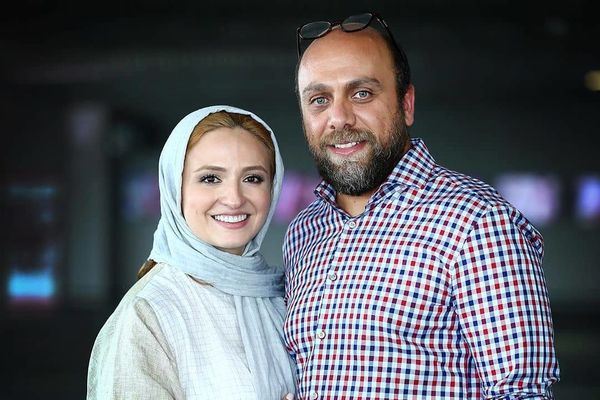گلاره عباسی در کنار همسرش ادیب راد