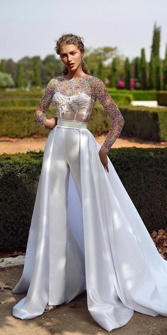 مدل لباس اورال مجلسی دنباله دار برای عروس