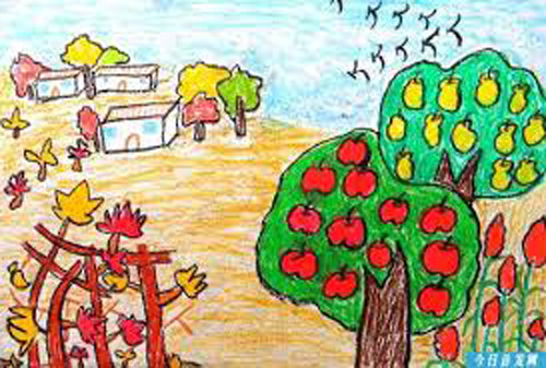 نقاشی پاییزی برای کودکان