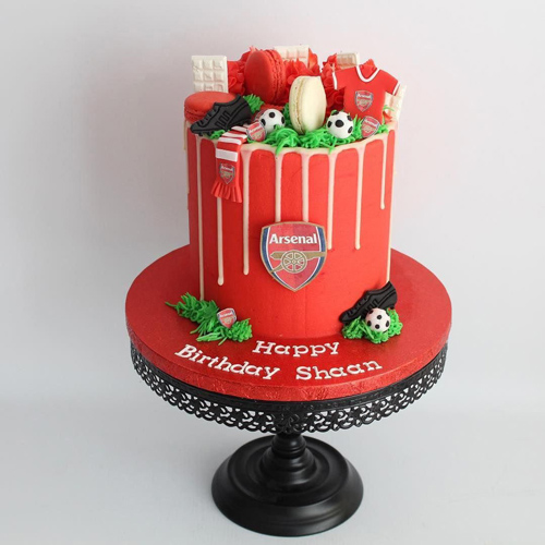 کیک تولد پسرانه قرمز آرسنال