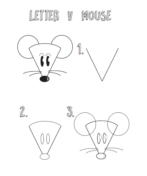 آموزش نقاشی موش کارتونی