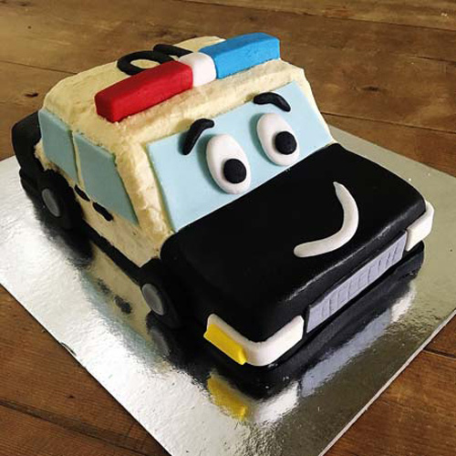 مدل کیک تولد پسرانه ماشین پلیس