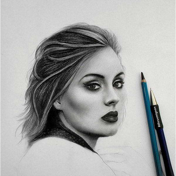 نقاشی سیاه قلم ساده و آسان