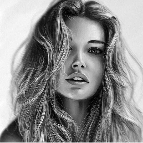 نقاشی سیاه قلم ساده و آسان