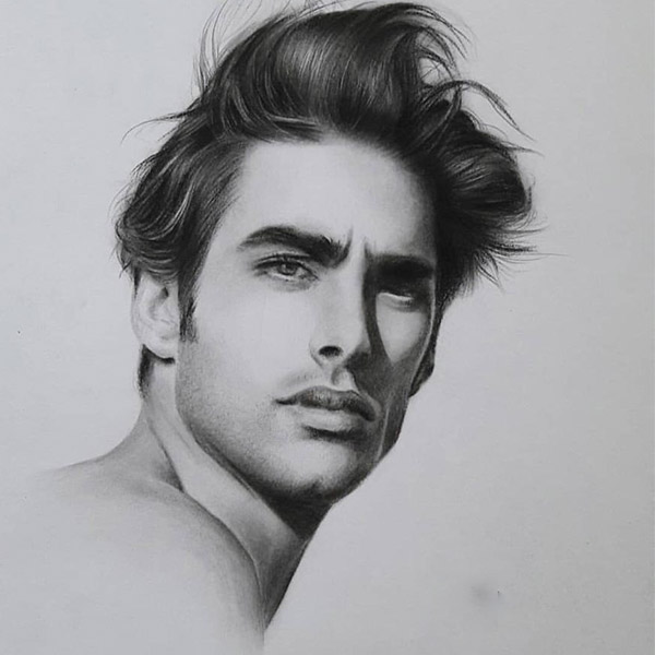 نقاشی سیاه قلم ساده و آسان