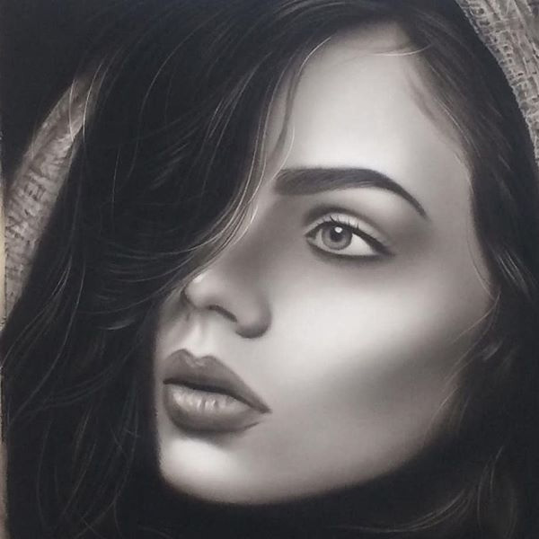 نقاشی سیاه قلم ساده و آسان