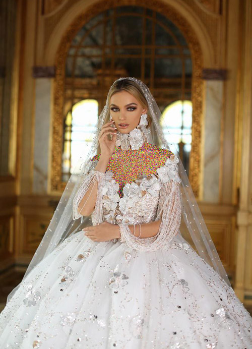 لباس عروس مدل فانتزی کار شده