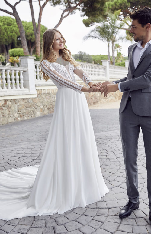 مدل لباس عروس ساده و شیک اروپایی