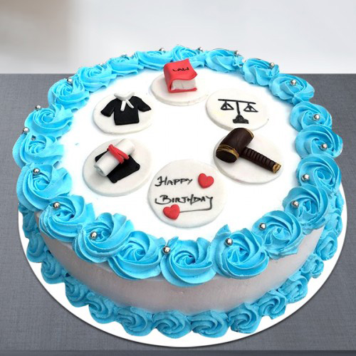 کیک تولد مردانه عاشقانه برای همسر وکیل و قاضی