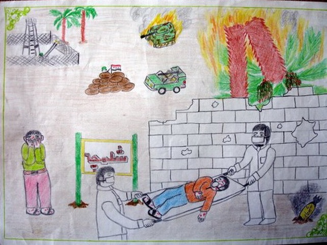 نقاشی دفاع مقدس کودکانه