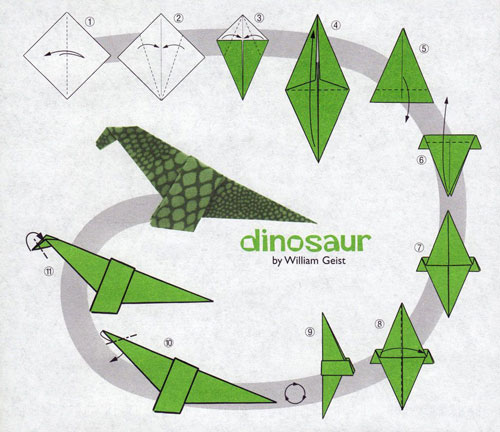 آموزش تصویری ساخت کاردستی دایناسور بدون چسب